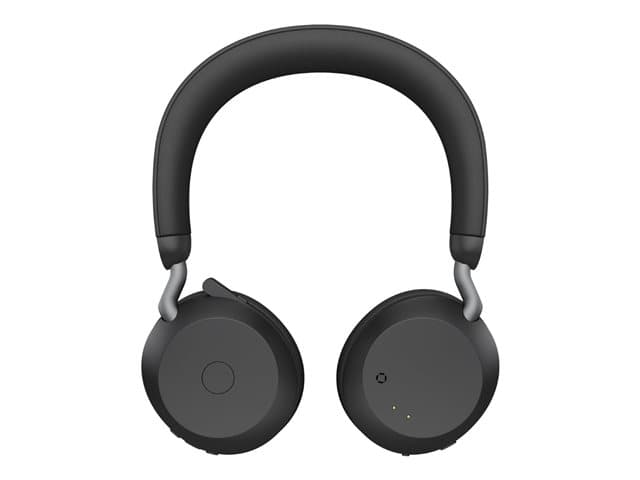 JABRA - Evolve2 75 - Headset - on-ear - Bluetooth - wireless - active noise cancelling - USB-C - noise isolating - black - Optimised for UC