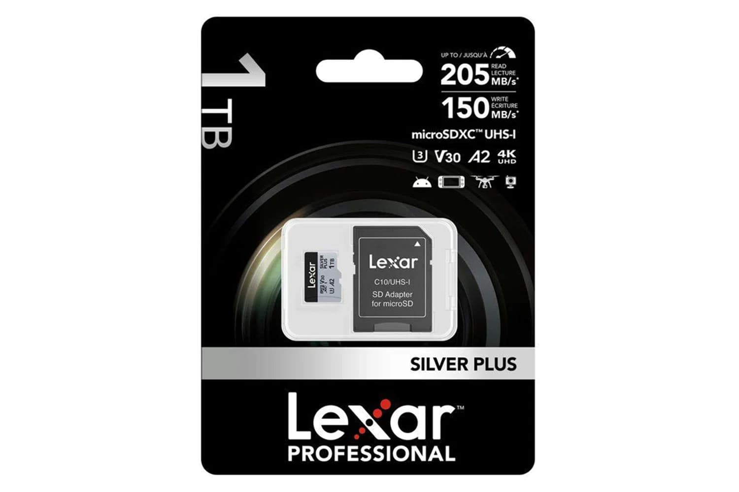 Lexar High-performance Silver Plus Microsdxc Uhs-I Memory Card with Adapter | 1TB