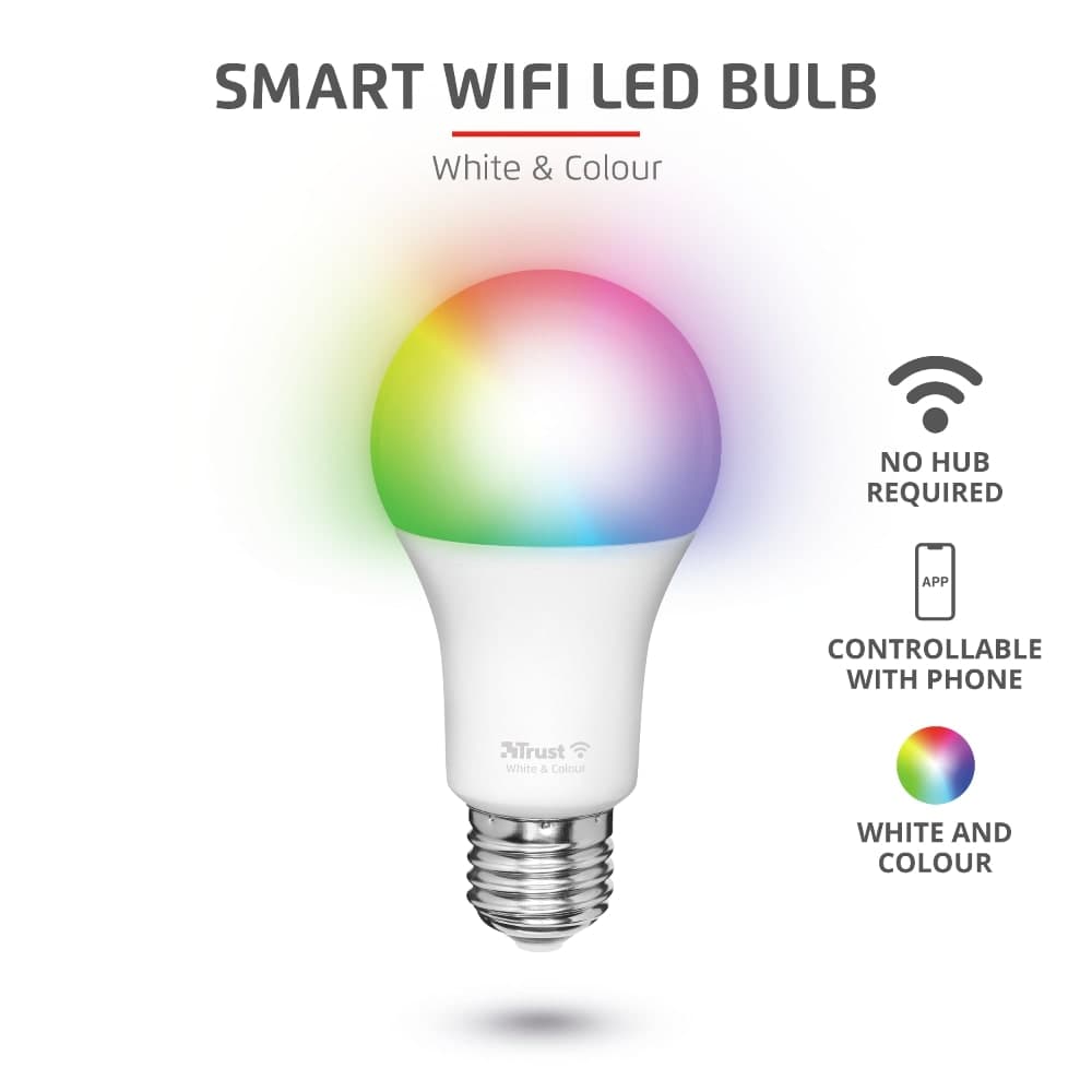 TRUST Wi-fi Smart E27 Gls Rgb Led Bulb...