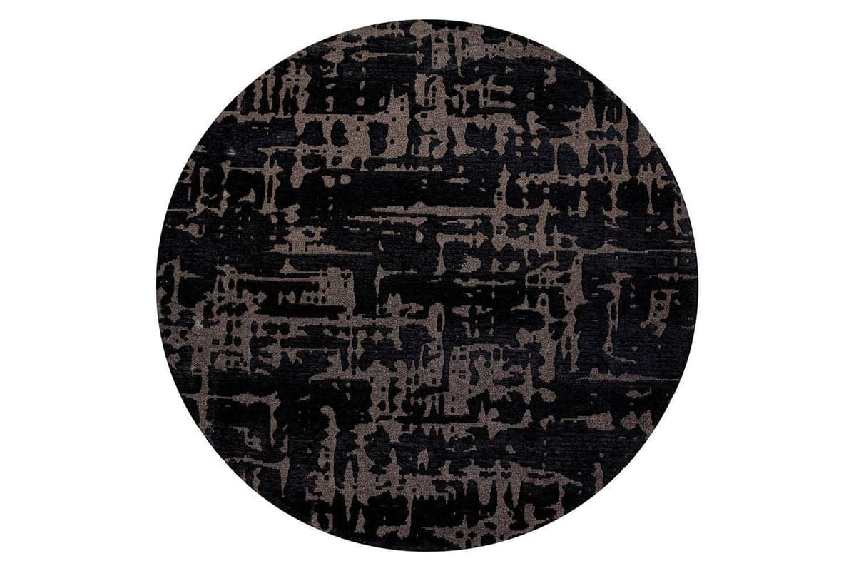 Louis De Poortere | Baobab Indoor Eco Round Rug | Black/Beige | 240 x 240 cm
