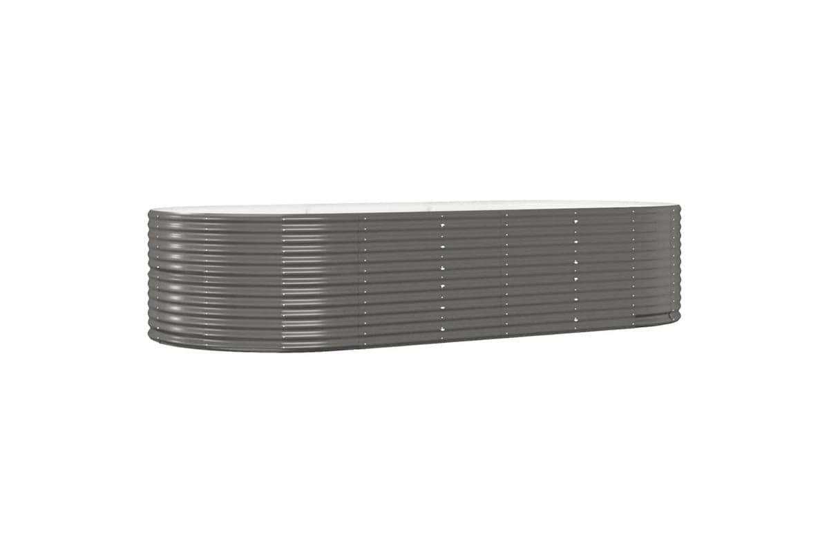 vidaXL 319099 Garden Raised Bed Grey 291x140x68cm Powder-coated Steel