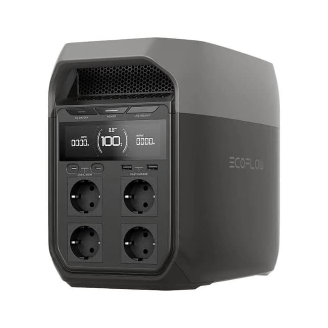 Ecoflow Delta 3 Power Station 1024wh - Grey/Black | EFDELTA3P-UK