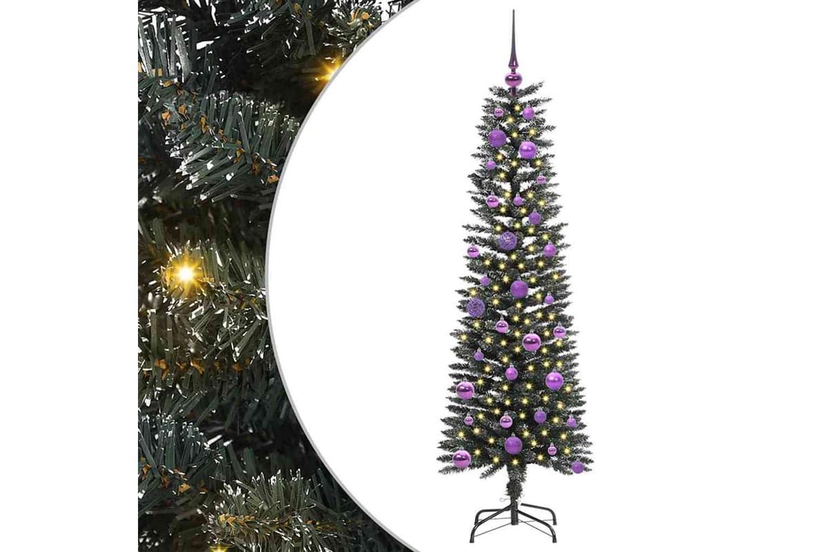 Vidaxl Artificial Christmas Tree With 150 Leds Green 43 X 43 X 150 Cm