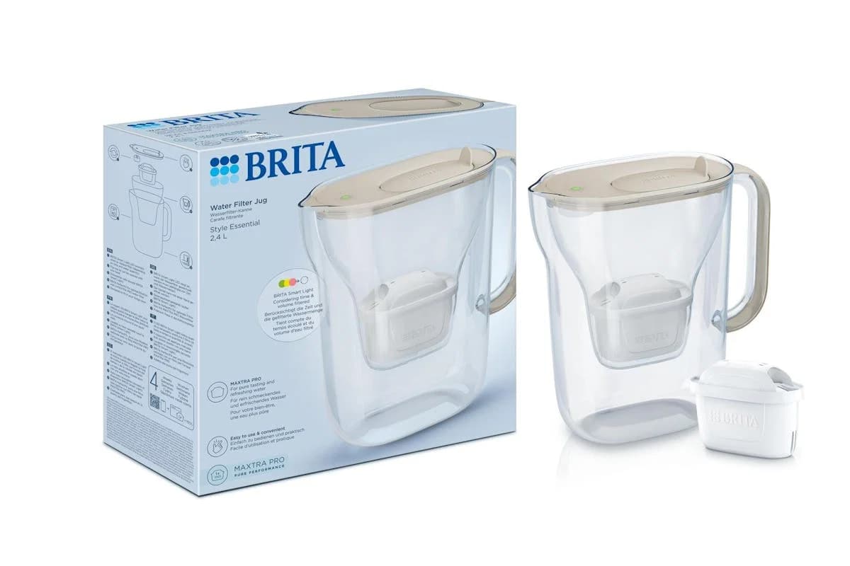 Brita Style Essential Sand | Water Filter Jug | Plastic | 2.4l