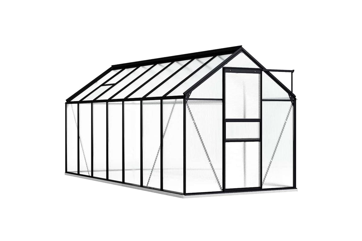 Vidaxl 48219 Greenhouse With Base Frame Anthracite Aluminium 8.17 Sq M