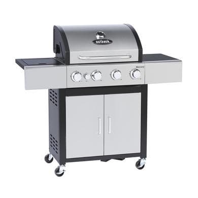 Outback OUT371151 Mercury 4 Burner Gas BBQ Hybrid - Stainless Steel