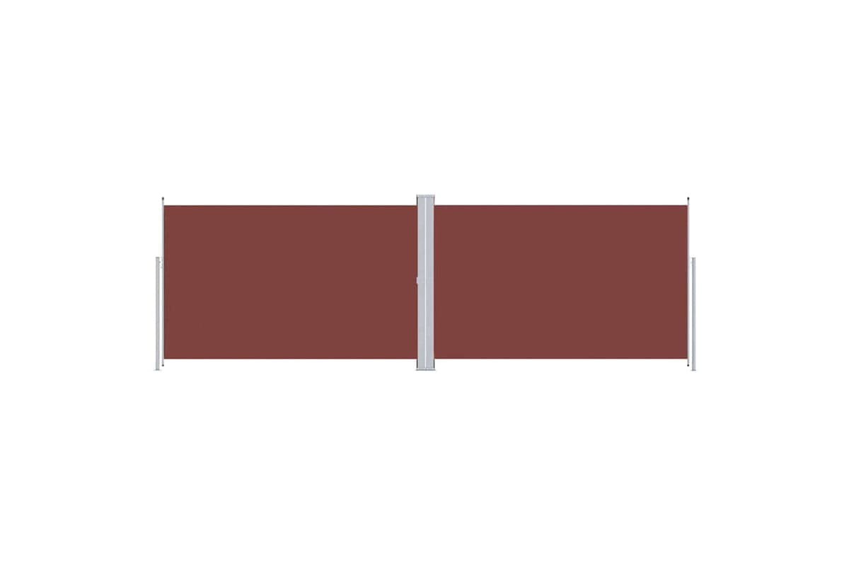 vidaXL 318015 Retractable Side Awning Brown 220x600cm