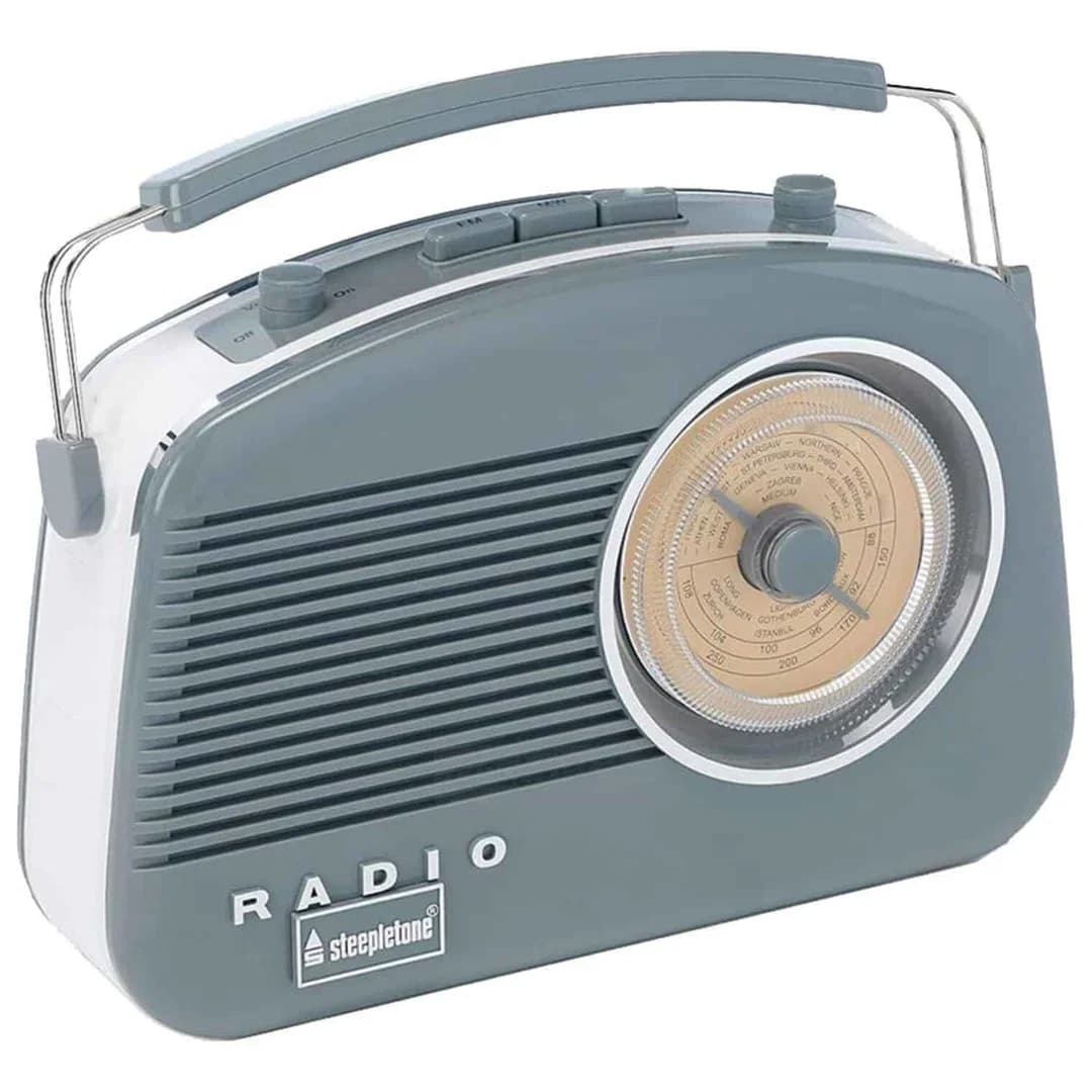 Steepletone Brighton Retro Bluetooth & FM Radio | Grey
