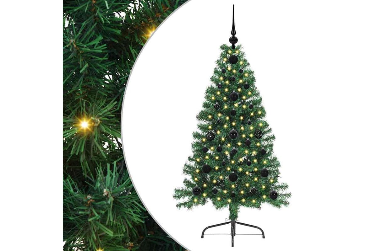 Vidaxl Artificial Pre-lit Christmas Tree Green 120 Cm Pvc