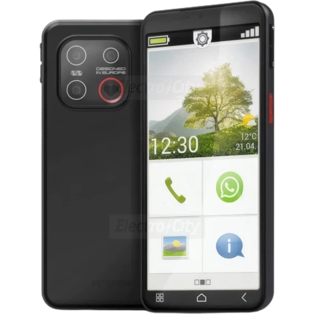 Emporia SMART.7lite 5.5 Inch 128GB 4G Smartphone | Black