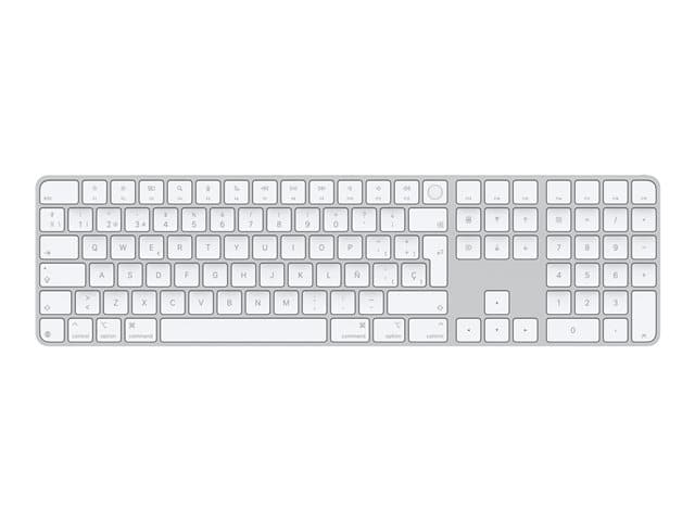 APPLE - Magic Keyboard with Touch ID and Numeric Keypad - keyboard - USB-C - QWERTY - Spanish - white keys Input Device