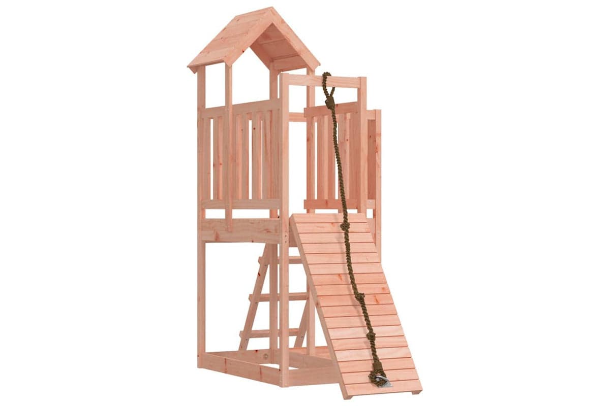 Vidaxl 3155832 Playhouse With Climbing Wall Solid Wood Douglas