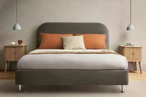Silentnight | Fara Bed Frame with Chrome Leg | Super King | 6ft | Charcoal