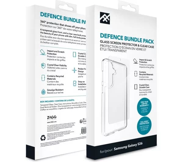 DEFENCE Galaxy S26 Case & Screen Protector Bundle