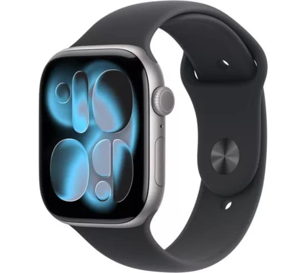 APPLE Watch Series 11 Cellular - 46 mm Space Grey Aluminium Case with Black Sport Band - S/M