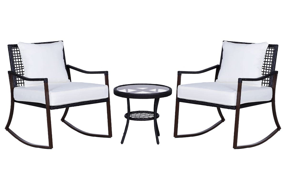 Outsunny Garden Bistro Set with round coffee table | Brown