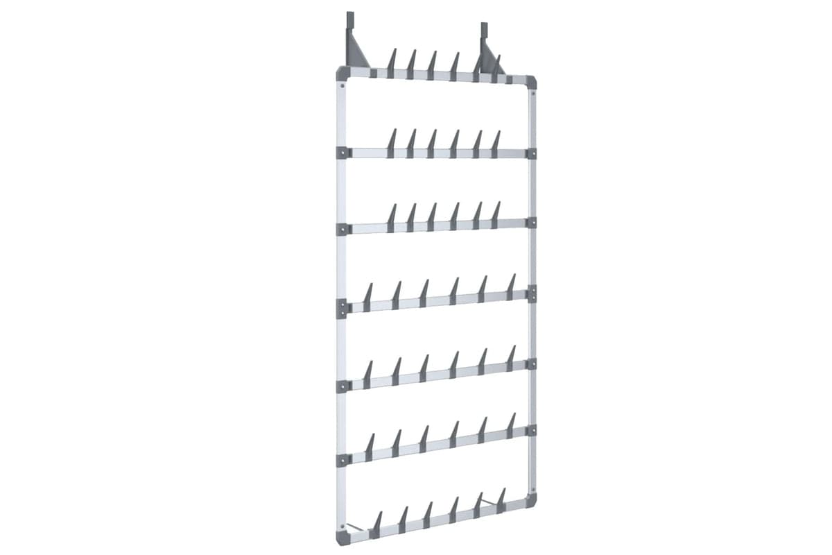 vidaXL 344372 Hanging Shoe Rack Silver 66x13x139cm