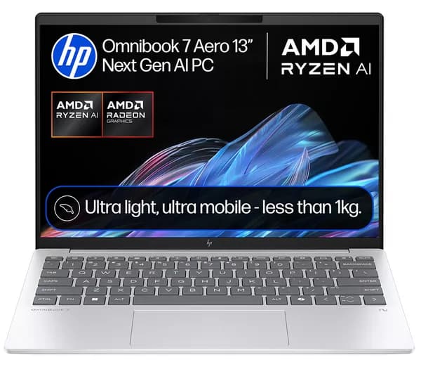 HP OmniBook 7 Aero 13.3" Laptop - AMD Ryzen AI 7, 1 TB SSD, Silver