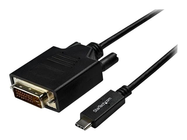 STARTECH.COM - StarTech 10ft (3m) USB C to DVI Cable, 1080p (Single Link) USB Type-C (DP Alt Mode HBR2) to DVI-Digital Video Adapter Cable, Thunderbolt 3 Compatible, Laptop to DVI Monitor/Display - USB-C Adapter Cable (CDP2DVI3MBNL) -