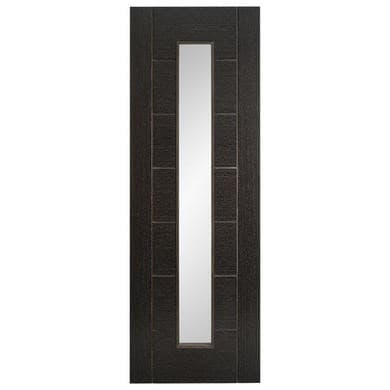 Internal Grey Door with Clear Glass - Pre-Finished - 1981 x 686 x 35mm - Palermo - XL Joinery