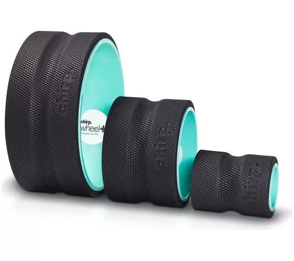 CHIRP Wheel+ Stretcher & Massager - Pack of 3 (4", 6", 10"), Black