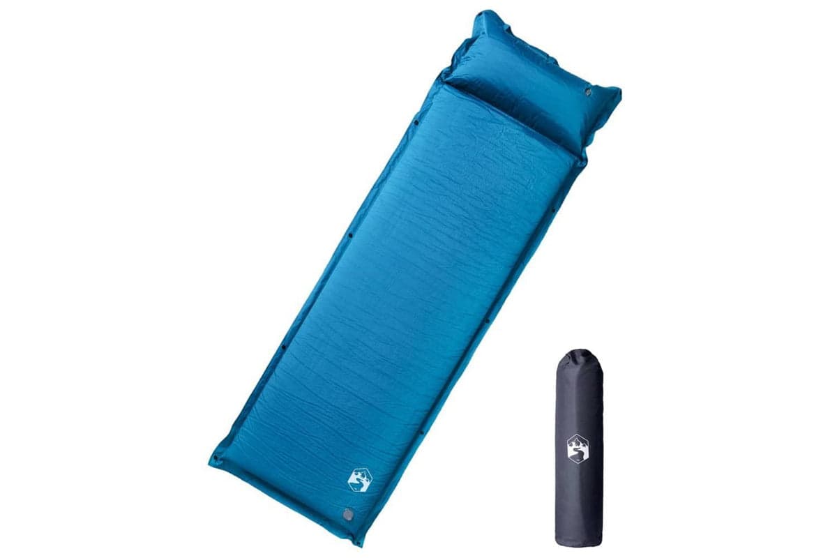 Vidaxl Self Inflating Camping Mattress With Pillow 1-person Turquoise