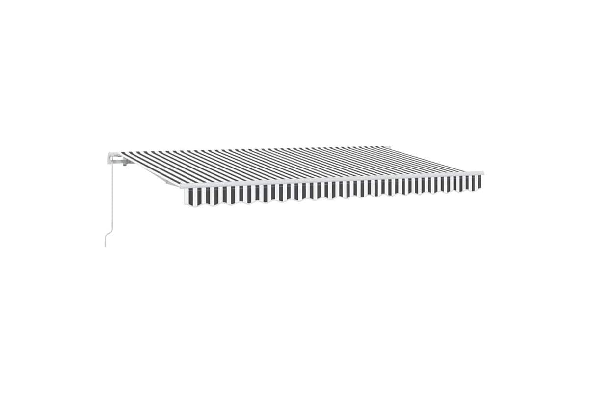 Vidaxl Retractable Awning Anthracite And White 400 X 200 Cm
