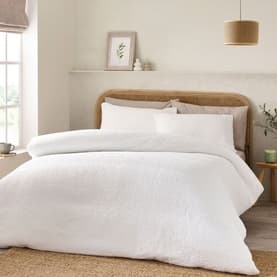 Crinkle Seersucker Duvet Set White