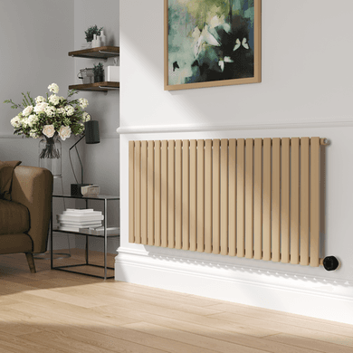 Elk Brown Horizontal Smart Electric Radiator with Wi-Fi Thermostat - 2000W - H600xW1410mm - Bathroom Safe