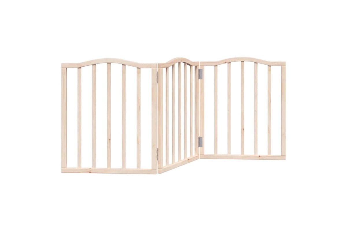 Vidaxl Dog Gate Foldable 3 Panels 150 Cmpoplar Wood
