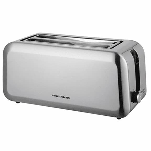 Morphy Richards Essentials 4 Slice Long Slot Toaster | Stainless Steel