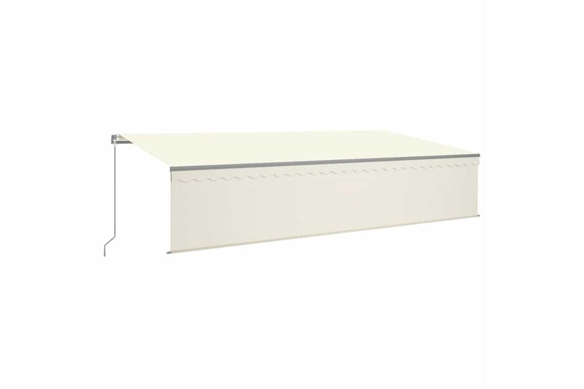 Vidaxl 3069482 Manual Retractable Awning With Blind&led 6x3m Cream