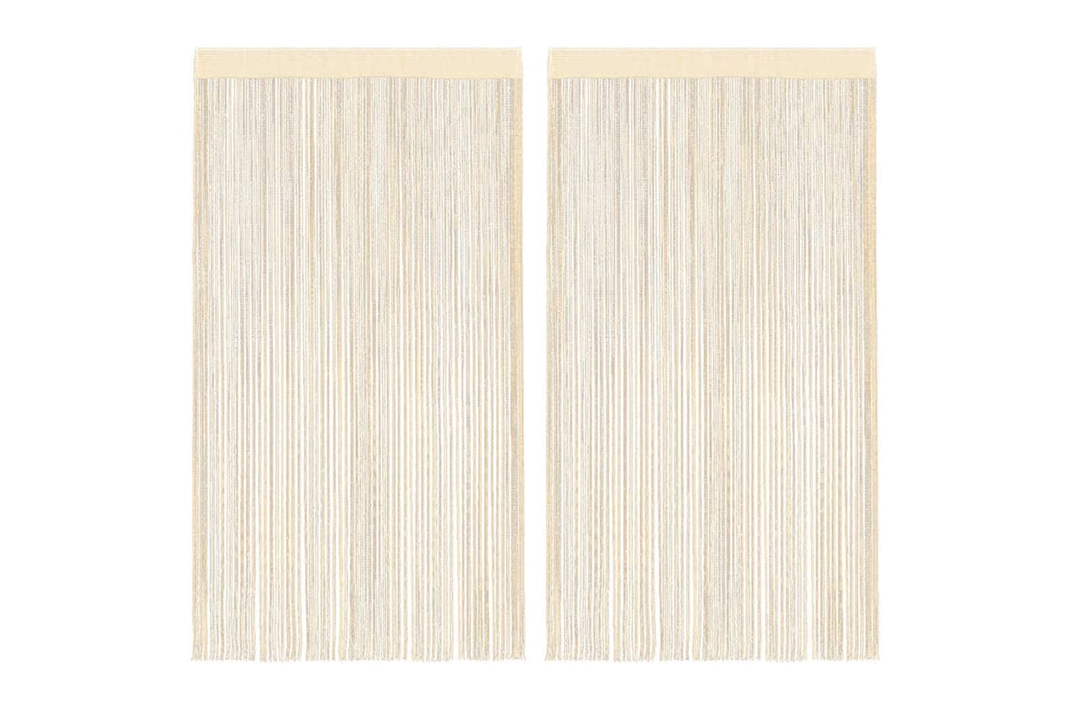 vidaXL 132403 String Curtains 2 Pcs 140x250cm Cream