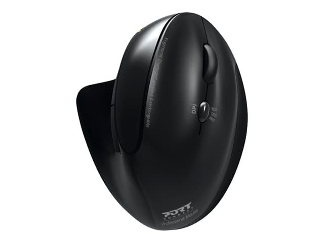 PORT DESIGNS - PORT Connect Professional - vertical mouse - 2.4 GHz, Bluetooth 3.0, Bluetooth 5.0