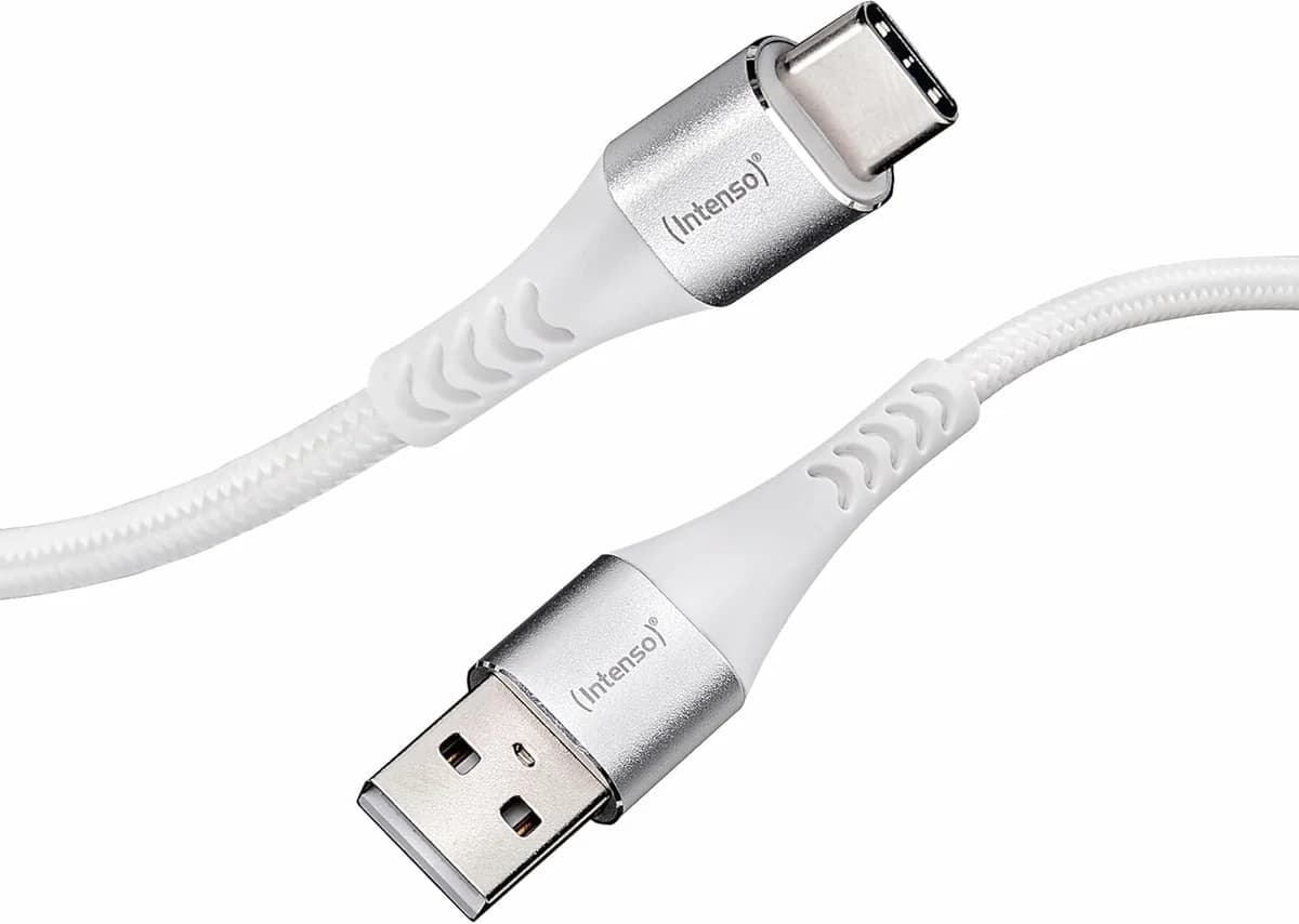 Intenso A315C USB-A to USB-C Nylon Cable 1.5m 60W - White | 7901102