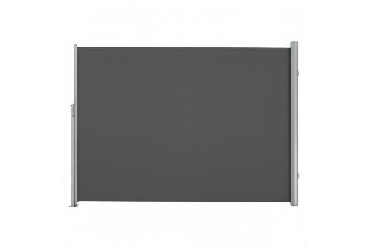 Retractable Patio Privacy Screen | Aluminium Awning | Light Grey | 160 X 400 Cm