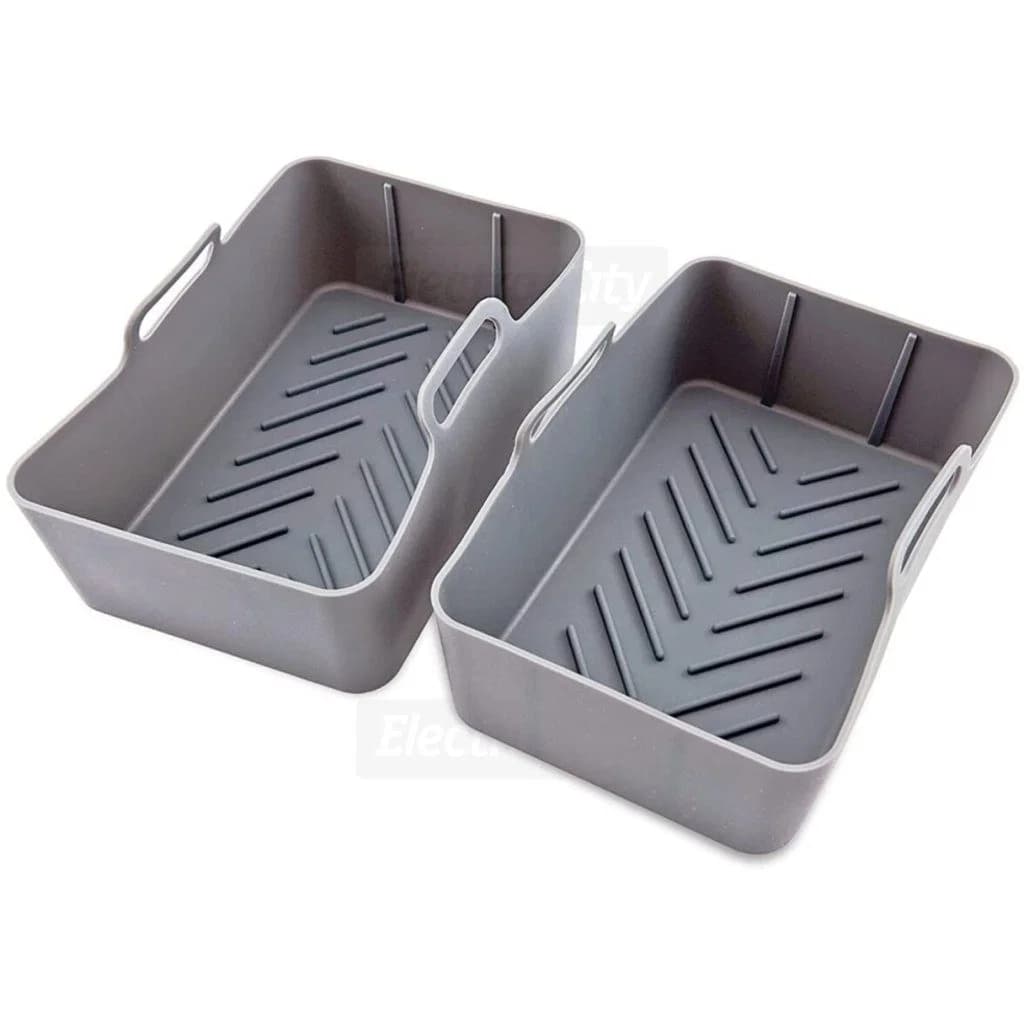 Schallen Rectangle Reusable Silicone Air Fryer Liners | Grey