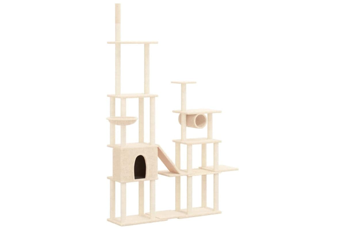 Cat Tree With Sisal Scratching Posts Cream 279 Cm