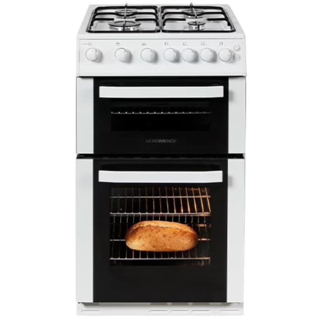 NordMende FS 50cm Twin Cavity LPG Gas Cooker - White | CTG52LPGWH