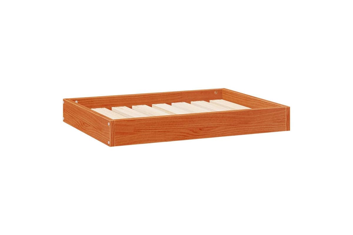 Vidaxl Dog Bed Wax Brown 72 X 54 X 9 Cm Solid Pine Wood