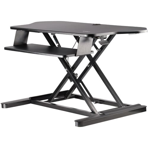 STARTECH.COM - CORNER SIT STAND DESK CONVERTERKEYBOARD TRAY - HEIGHT ADJUSTABL