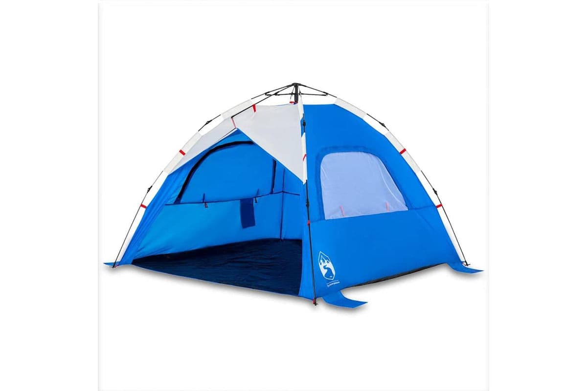 Vidaxl Beach Tent 3-person Azure Blue Quick Release Waterproof
