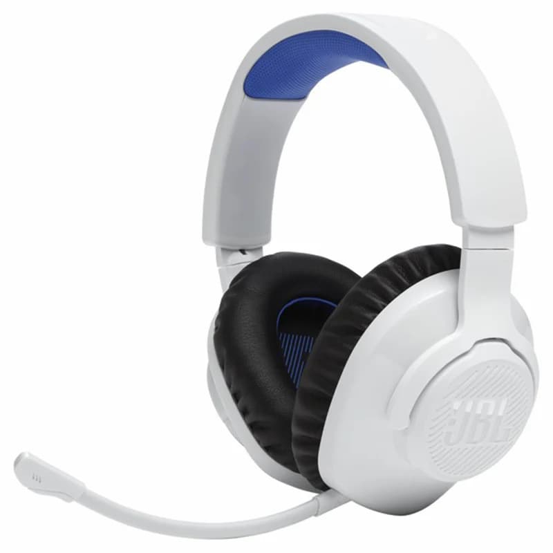 JBL Quantum 360P Console Over-Ear Wireless Bluetooth Gaming Headset - White & Blue | JBLQ360PWLWHTBLU