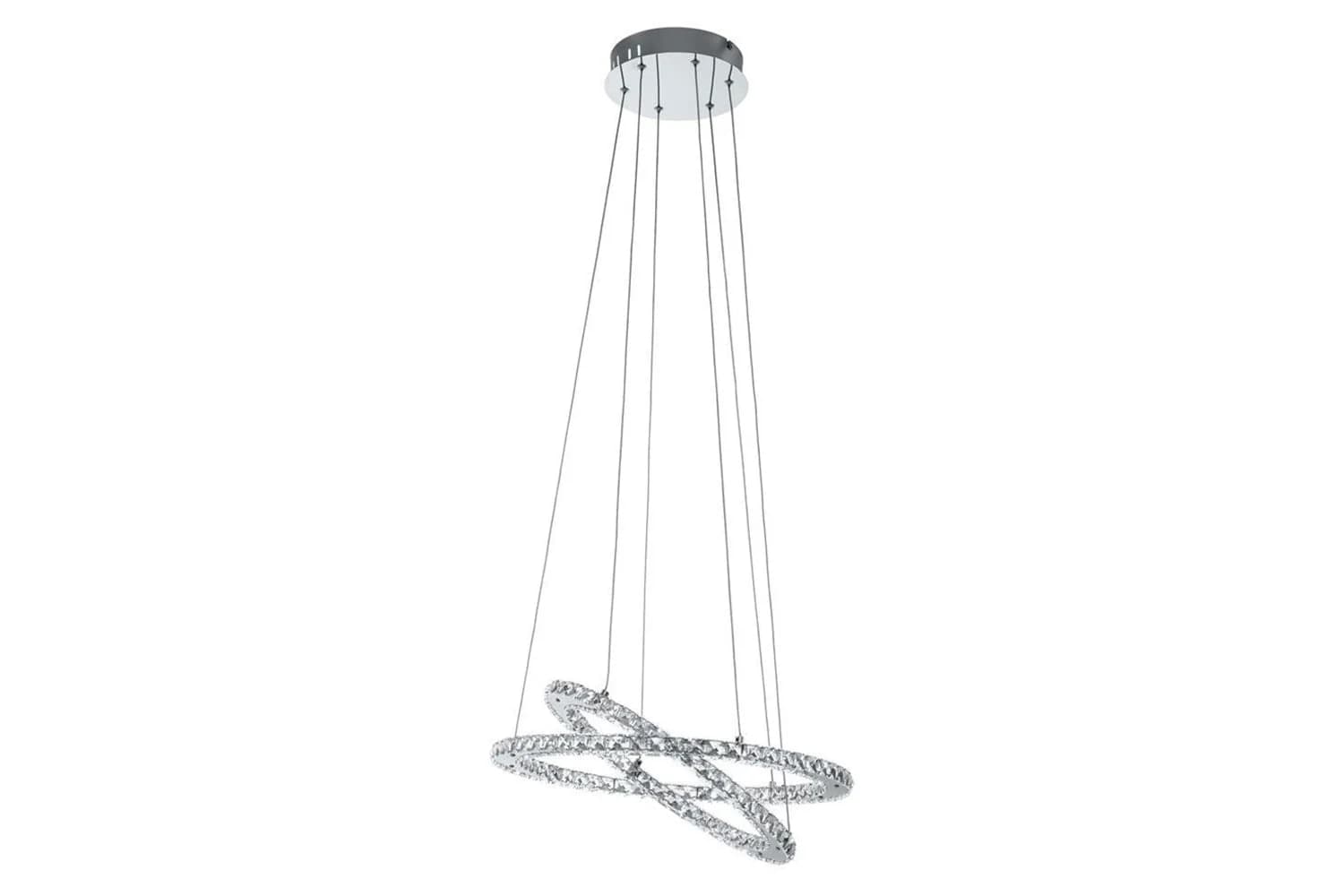 Eglo | Varrazo Clear Glass Pendant Light | Chrome/Clear Glass