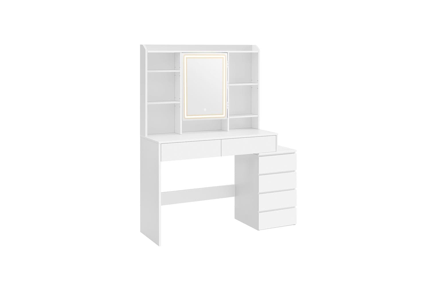 Vasagle Dressing Table | Large Led Mirror | Cloud White