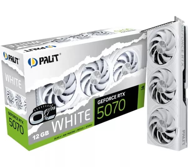 PALIT GeForce RTX 5070 12 GB OC Graphics Card - White