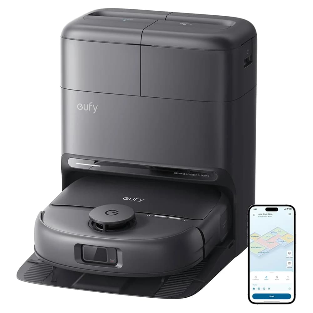 Eufy Omni C28A Bagless Robot Vacuum Cleaner with Accessory Kit - Black | T211AV10