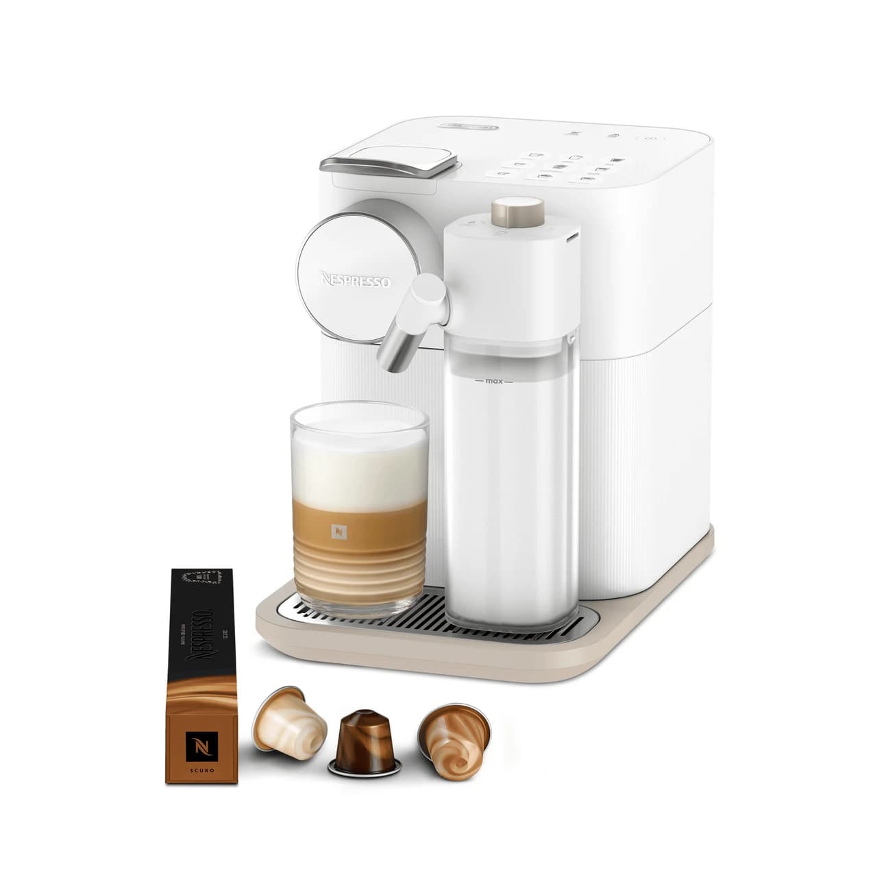 Nespresso Gran Lattissima Coffee Machine by De'Longhi, EN640.W, White