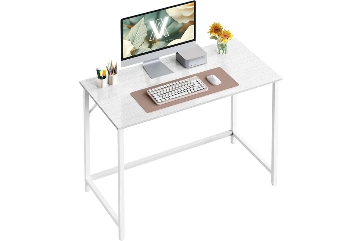 Computer Desk | Home Office Desk | Maple White | 100cm