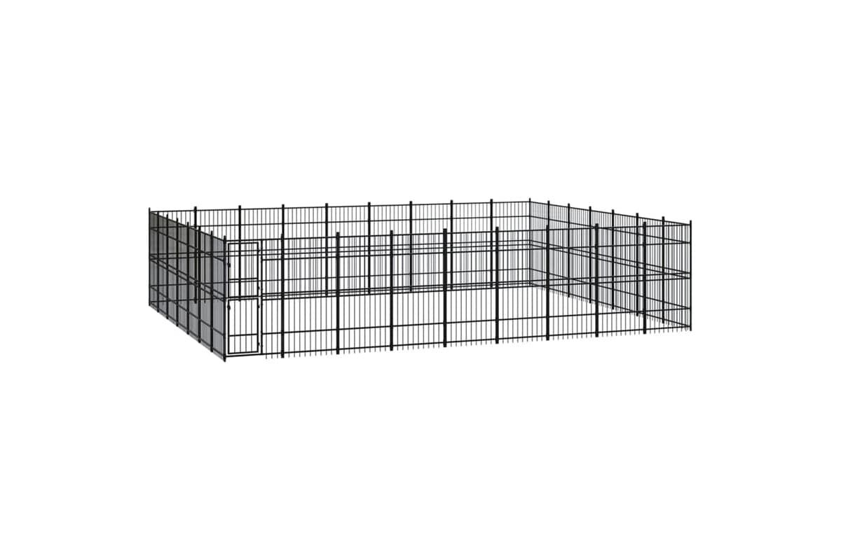 Vidaxl 3098002 Outdoor Dog Kennel Steel 58.06 M2